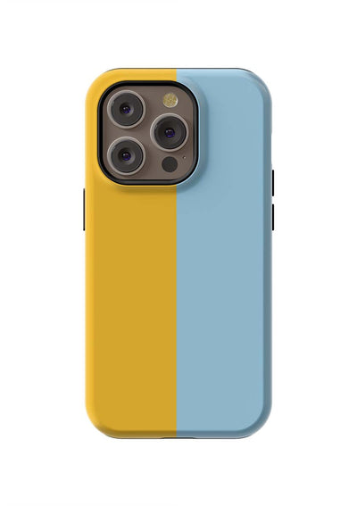Color Block iPhone Case Phone Case Light Blue Yellow / iPhone 14 Pro / Tough Katie Kime