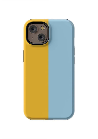 Color Block iPhone Case Phone Case Light Blue Yellow / iPhone 14 / Tough Katie Kime
