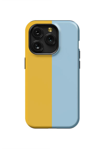 Color Block iPhone Case Phone Case Light Blue Yellow / iPhone 15 Pro / Tough Katie Kime