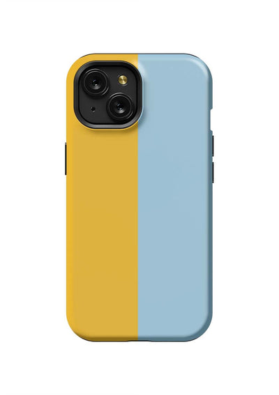 Color Block iPhone Case Phone Case Light Blue Yellow / iPhone 15 / Tough Katie Kime
