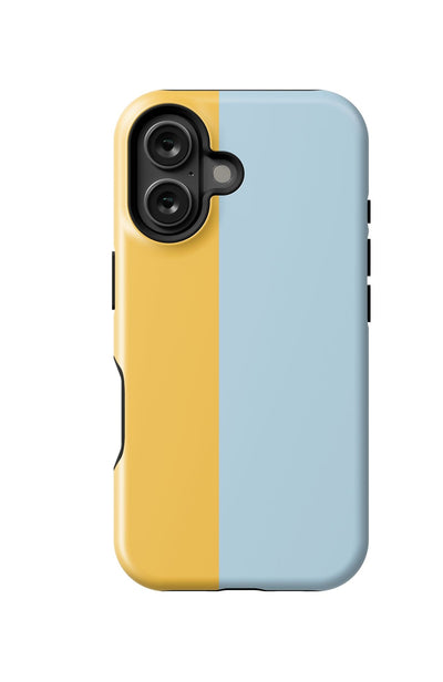 Color Block iPhone Case Phone Case Light Blue Yellow / iPhone 16 / MagSafe Tough Katie Kime