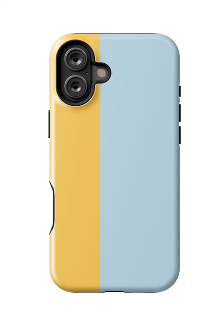 Color Block iPhone Case Phone Case Light Blue Yellow / iPhone 16 Plus / MagSafe Tough Katie Kime