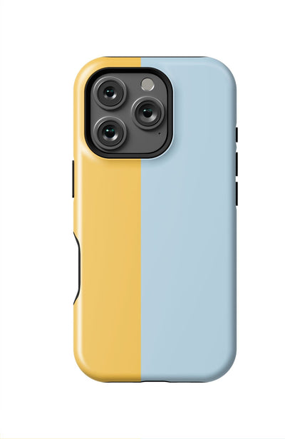 Color Block iPhone Case Phone Case Light Blue Yellow / iPhone 16 Pro / MagSafe Tough Katie Kime