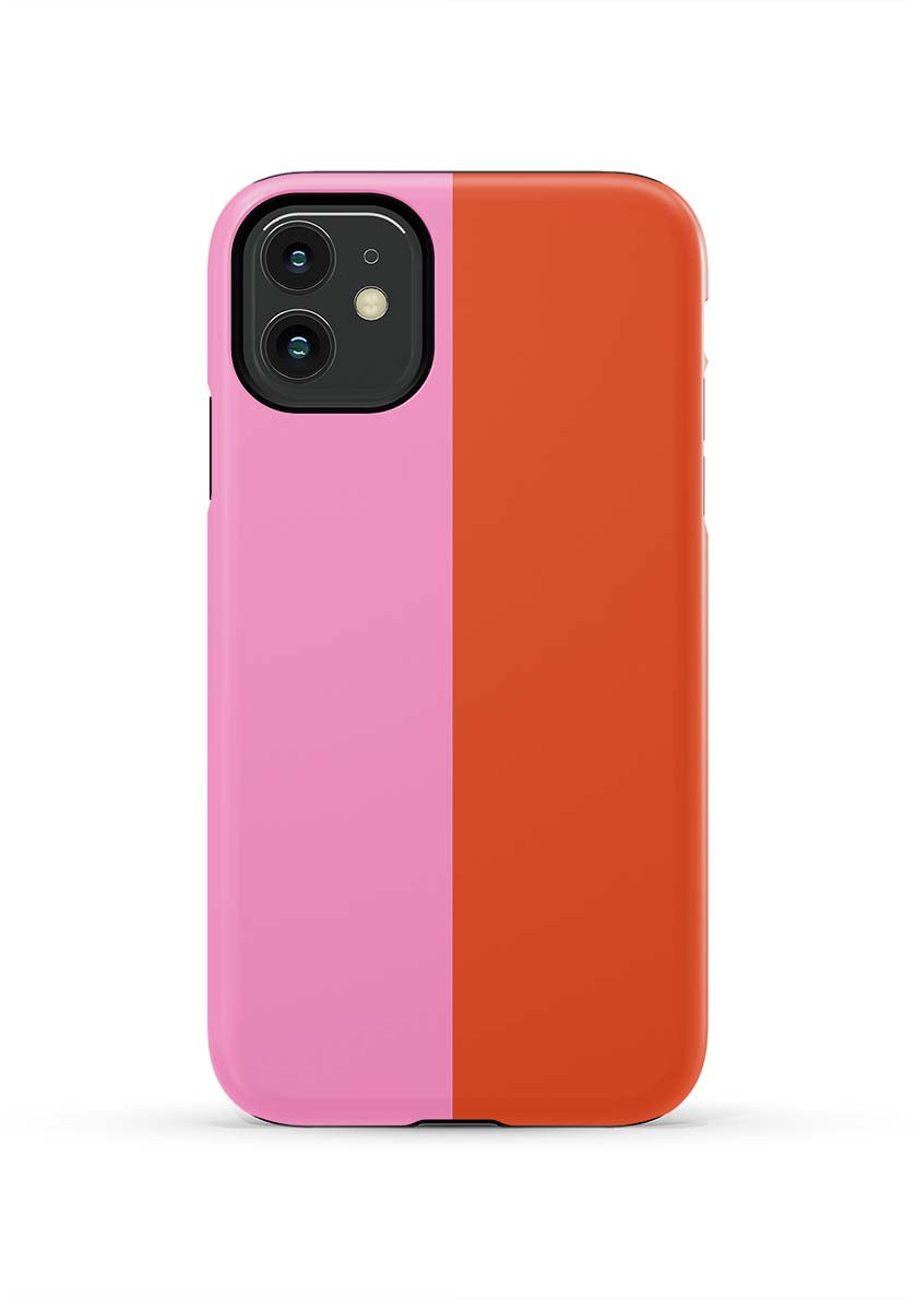 Color Block iPhone Case Phone Case Pink Red / iPhone 11 / Tough Katie Kime