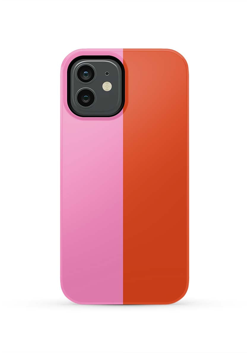 Color Block iPhone Case Phone Case Pink Red / iPhone 12 / Tough Katie Kime