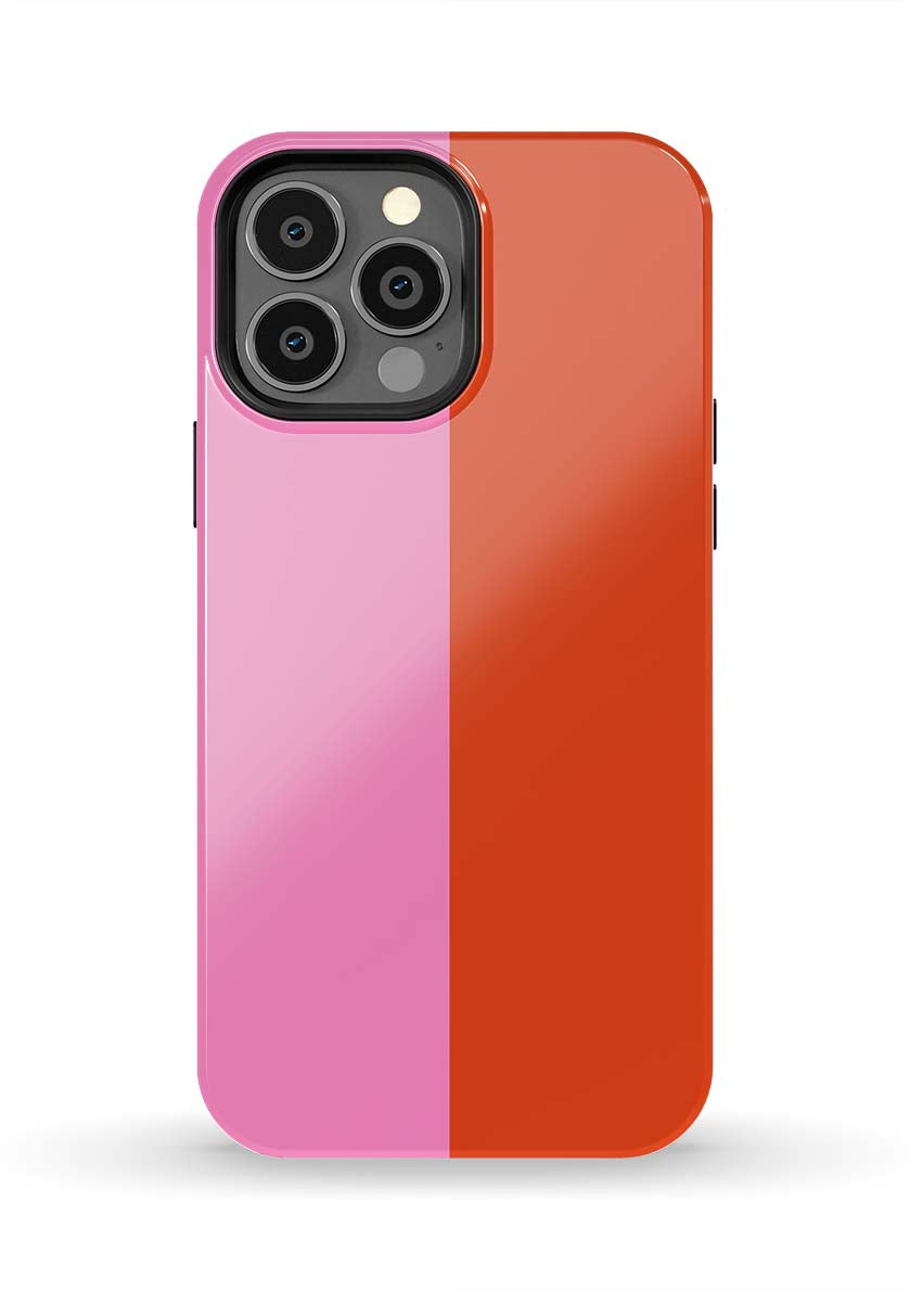 Color Block iPhone Case Phone Case Pink Red / iPhone 13 Pro Max / Tough Katie Kime