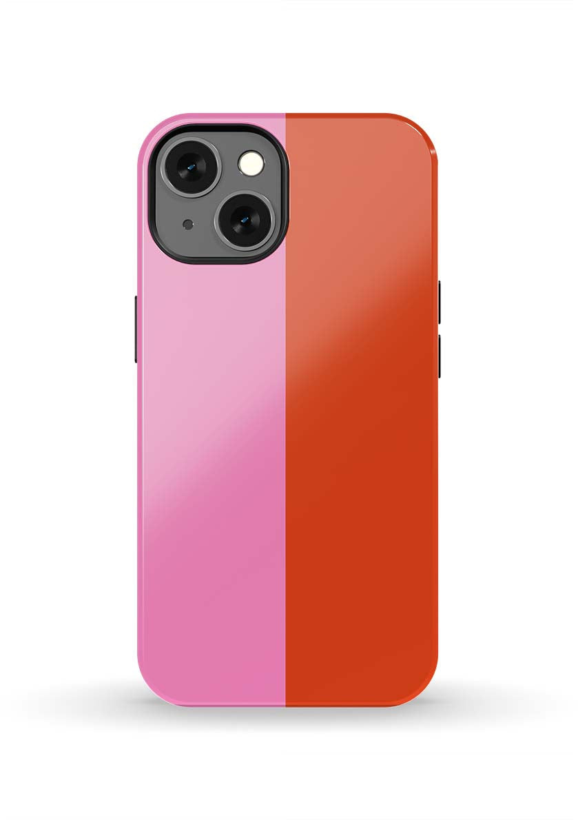 Color Block iPhone Case Phone Case Pink Red / iPhone 13 / Tough Katie Kime
