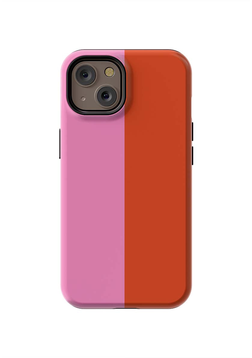 Color Block iPhone Case Phone Case Pink Red / iPhone 14 / Tough Katie Kime