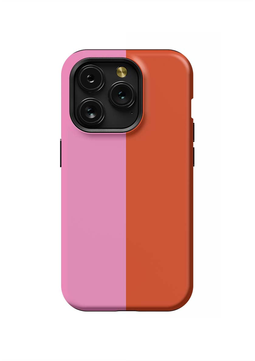 Color Block iPhone Case Phone Case Pink Red / iPhone 15 Pro / Tough Katie Kime