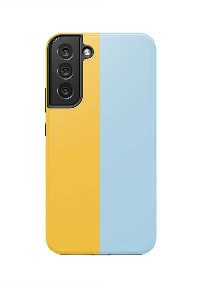 Color Block Samsung Phone Case Phone Case Light Blue Yellow / Galaxy S22 Plus / Tough Katie Kime