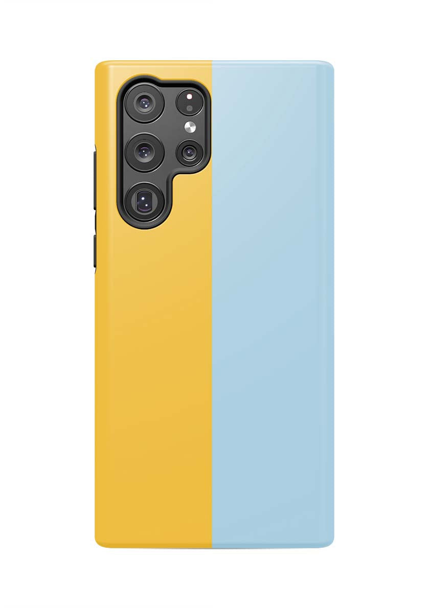 Color Block Samsung Phone Case Phone Case Light Blue Yellow / Galaxy S22 Ultra / Tough Katie Kime