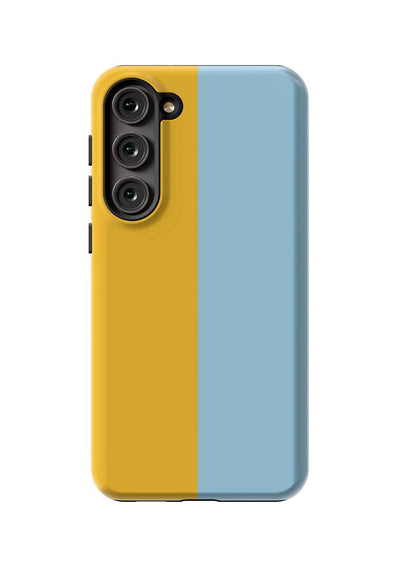 Color Block Samsung Phone Case Phone Case Light Blue Yellow / Galaxy S23 Plus / Tough Katie Kime
