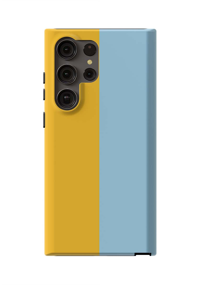 Color Block Samsung Phone Case Phone Case Light Blue Yellow / Galaxy S23 Ultra / Tough Katie Kime