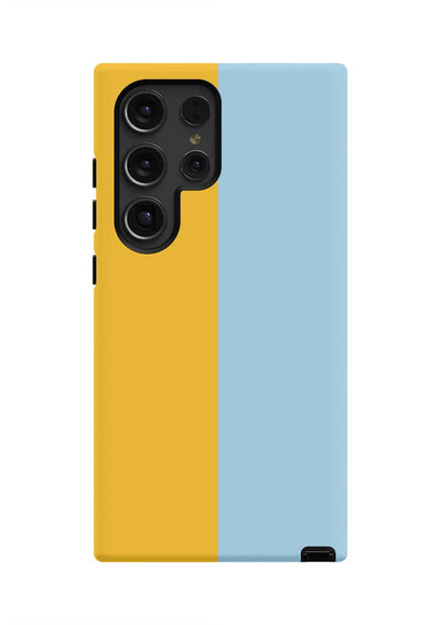 Color Block Samsung Phone Case Phone Case Light Blue Yellow / Galaxy S24 Ultra / Tough Katie Kime