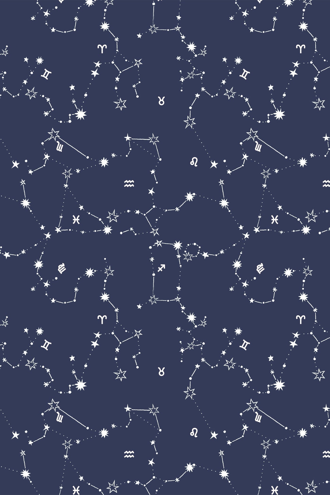 Constellations Peel & Stick Wallpaper Peel & Stick Wallpaper Navy / 24" x 144" Katie Kime