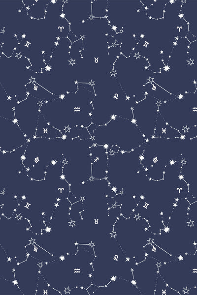 Constellations Peel & Stick Wallpaper Peel & Stick Wallpaper Navy / 24" x 144" Katie Kime