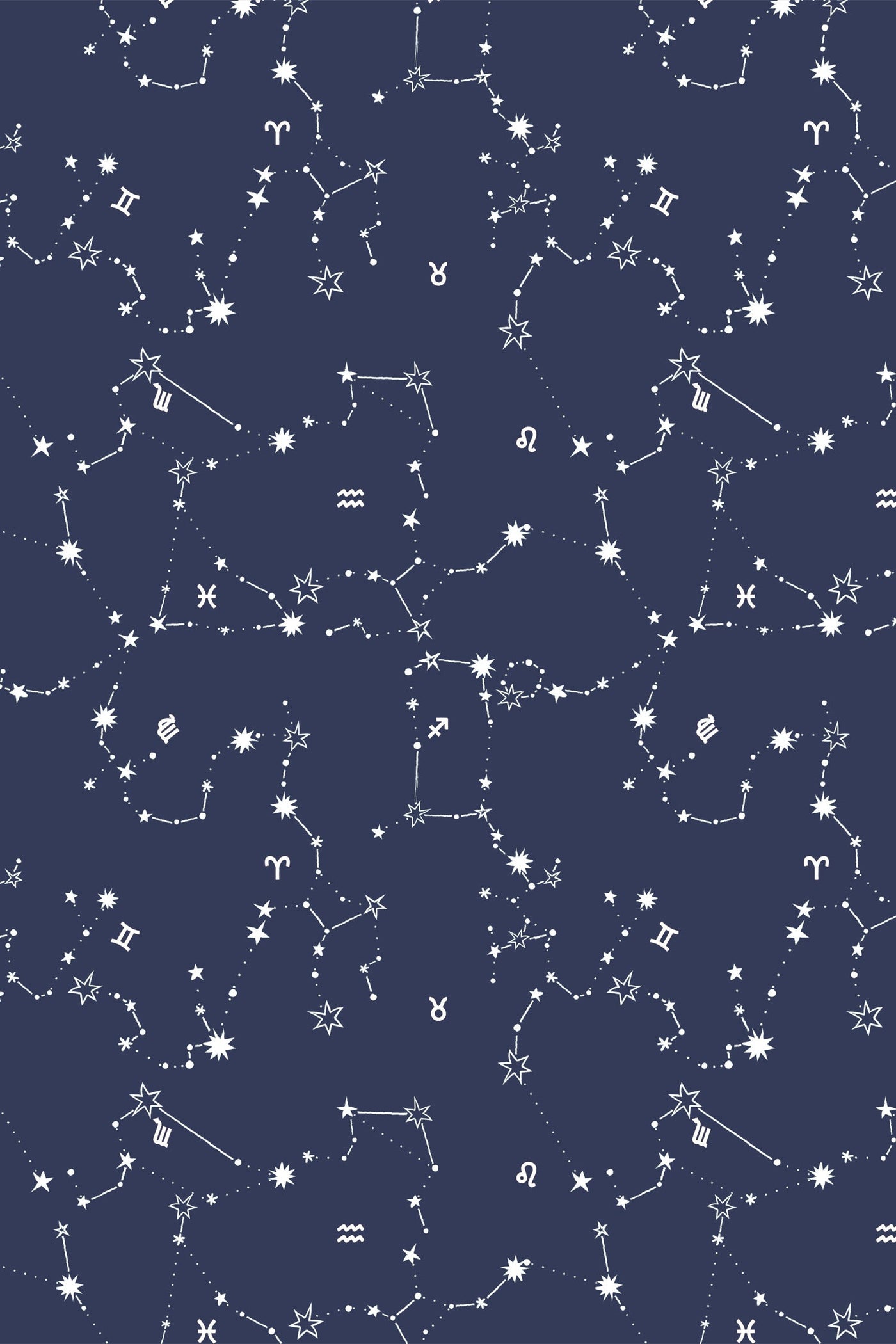 Constellations Peel & Stick Wallpaper Peel & Stick Wallpaper Navy / Large Sample Katie Kime
