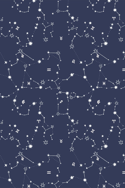 Constellations Peel & Stick Wallpaper Peel & Stick Wallpaper Navy / Large Sample Katie Kime