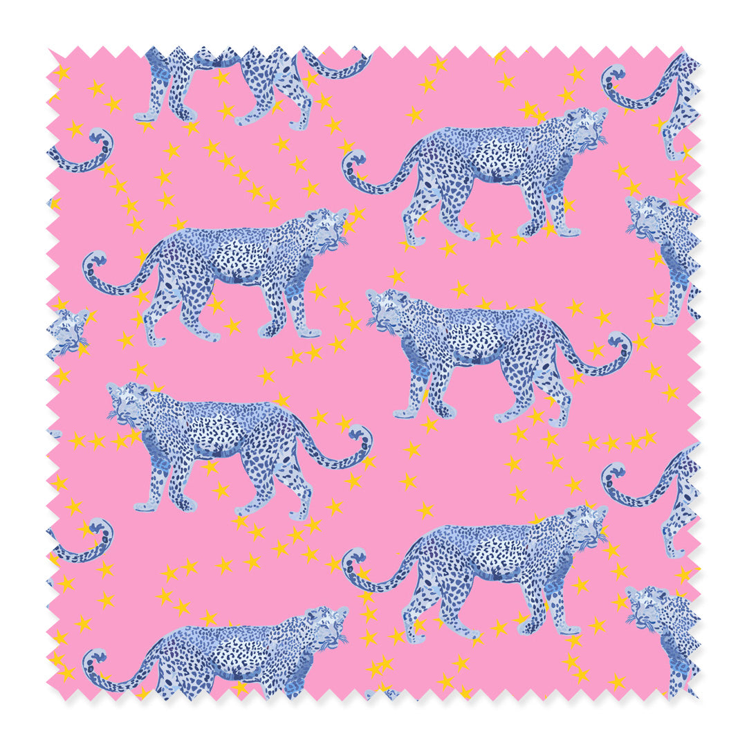 Fabric Pink / Cotton / Sample Cosmic Cheetah Fabric Katie Kime