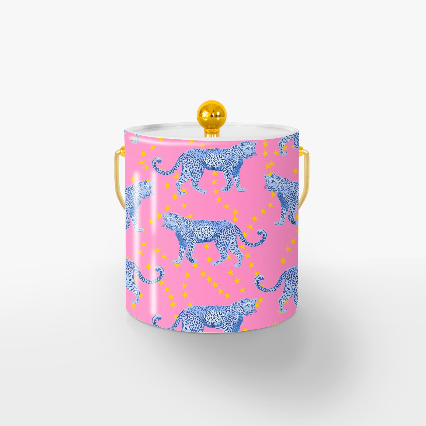 Ice Bucket Pink / Gold Cosmic Cheetah Ice Bucket Katie Kime