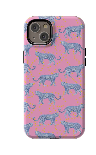 Cosmic Cheetah iPhone Case Phone Case Pink / iPhone 14 Plus / MagSafe Tough Katie Kime