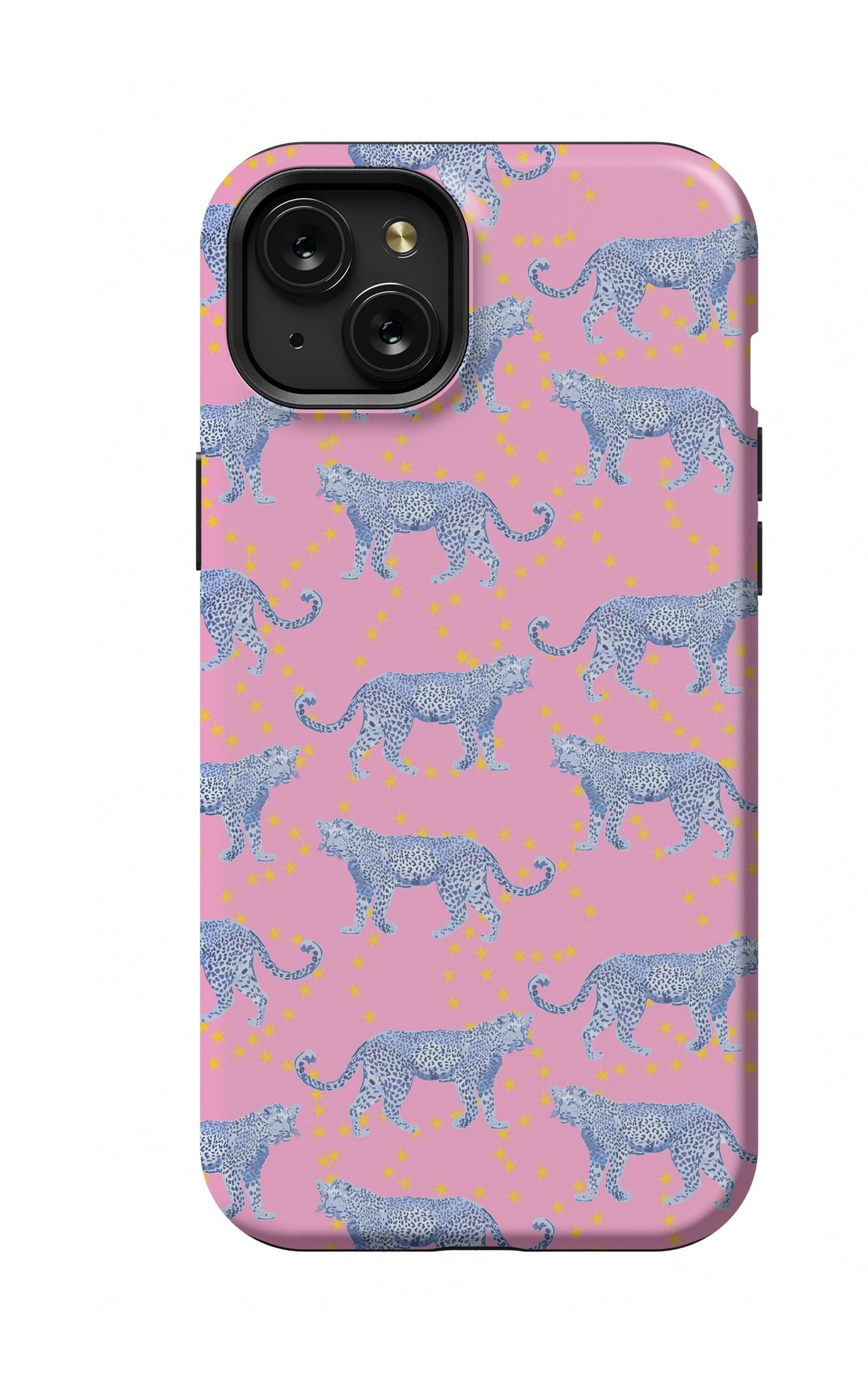 Cosmic Cheetah iPhone Case Phone Case Pink / iPhone 15 Plus / MagSafe Tough Katie Kime