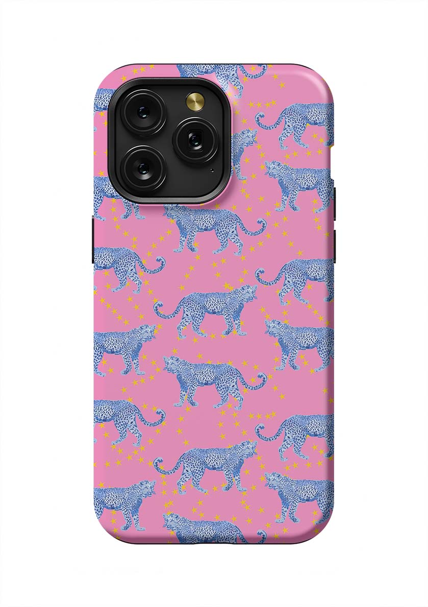 Cosmic Cheetah iPhone Case Phone Case Pink / iPhone 15 Pro Max / Tough Katie Kime