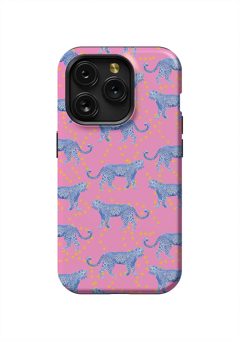 Cosmic Cheetah iPhone Case Phone Case Pink / iPhone 15 Pro / Tough Katie Kime