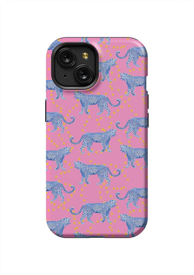 Cosmic Cheetah iPhone Case Phone Case Pink / iPhone 15 / Tough Katie Kime