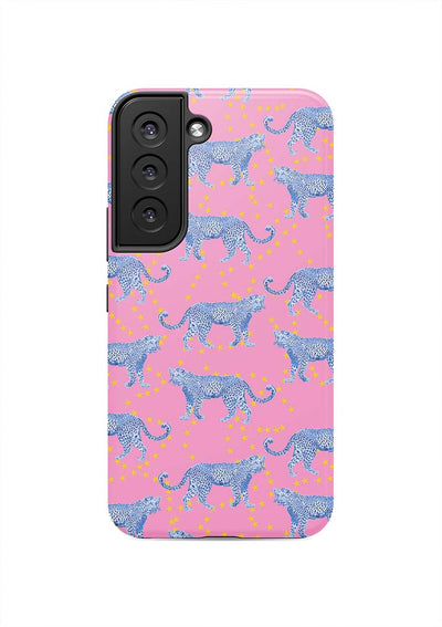 Cosmic Cheetah Samsung Phone Case Phone Case Pink / Galaxy S22 / Tough Katie Kime