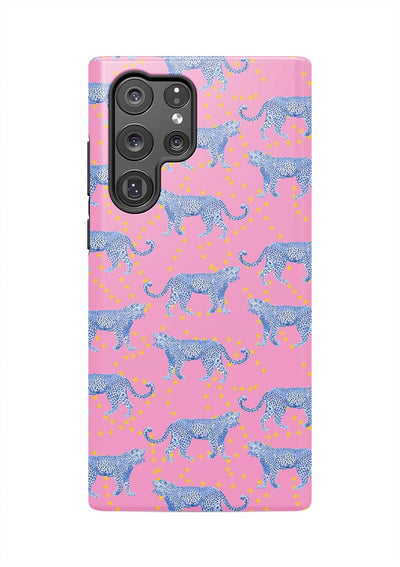 Cosmic Cheetah Samsung Phone Case Phone Case Pink / Galaxy S22 Ultra / Tough Katie Kime