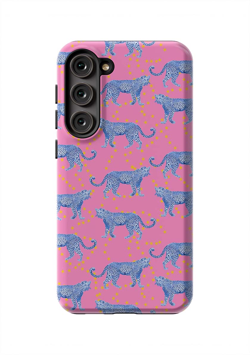 Cosmic Cheetah Samsung Phone Case Phone Case Pink / Galaxy S23 Plus / Tough Katie Kime