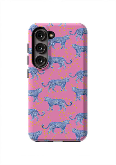 Cosmic Cheetah Samsung Phone Case Phone Case Pink / Galaxy S23 / Tough Katie Kime