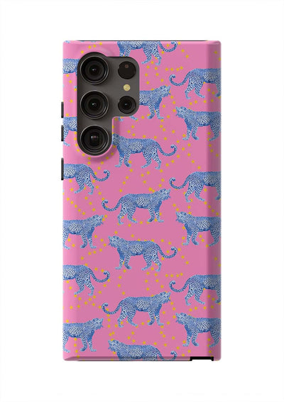 Cosmic Cheetah Samsung Phone Case Phone Case Pink / Galaxy S23 Ultra / Tough Katie Kime