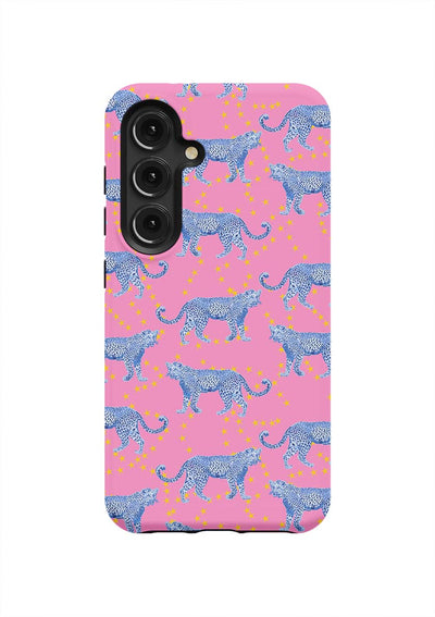 Cosmic Cheetah Samsung Phone Case Phone Case Pink / Galaxy S24 / Tough Katie Kime