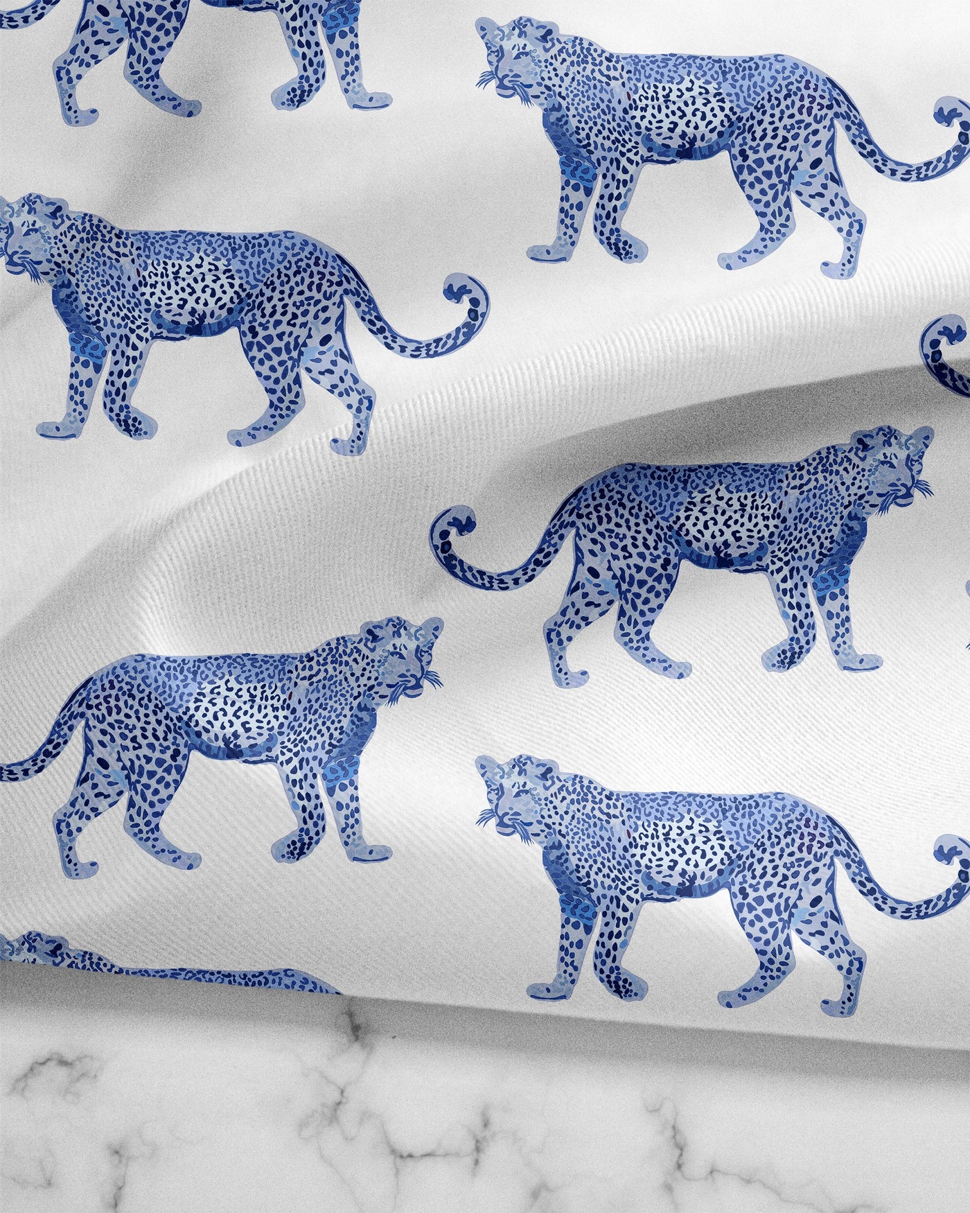 Cosmic Cheetah Tea Towel Set Tea Towel Pink Light Blue Katie Kime