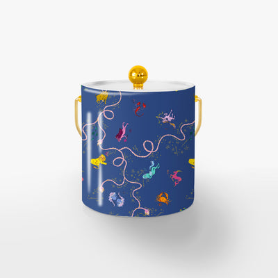 Curiosities Ice Bucket Ice Bucket Navy / Gold Katie Kime