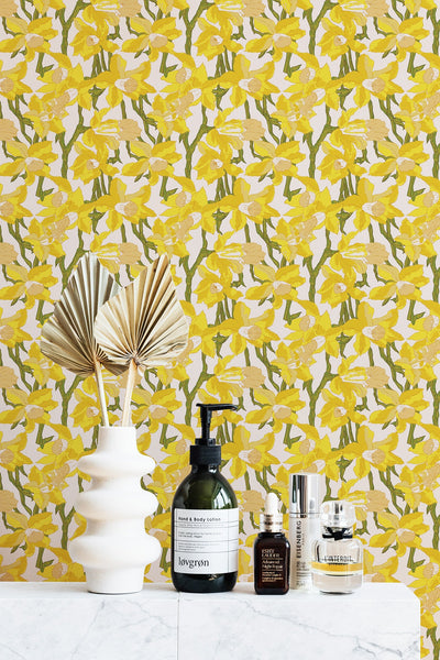 Wallpaper Daffodils Traditional Wallpaper Katie Kime
