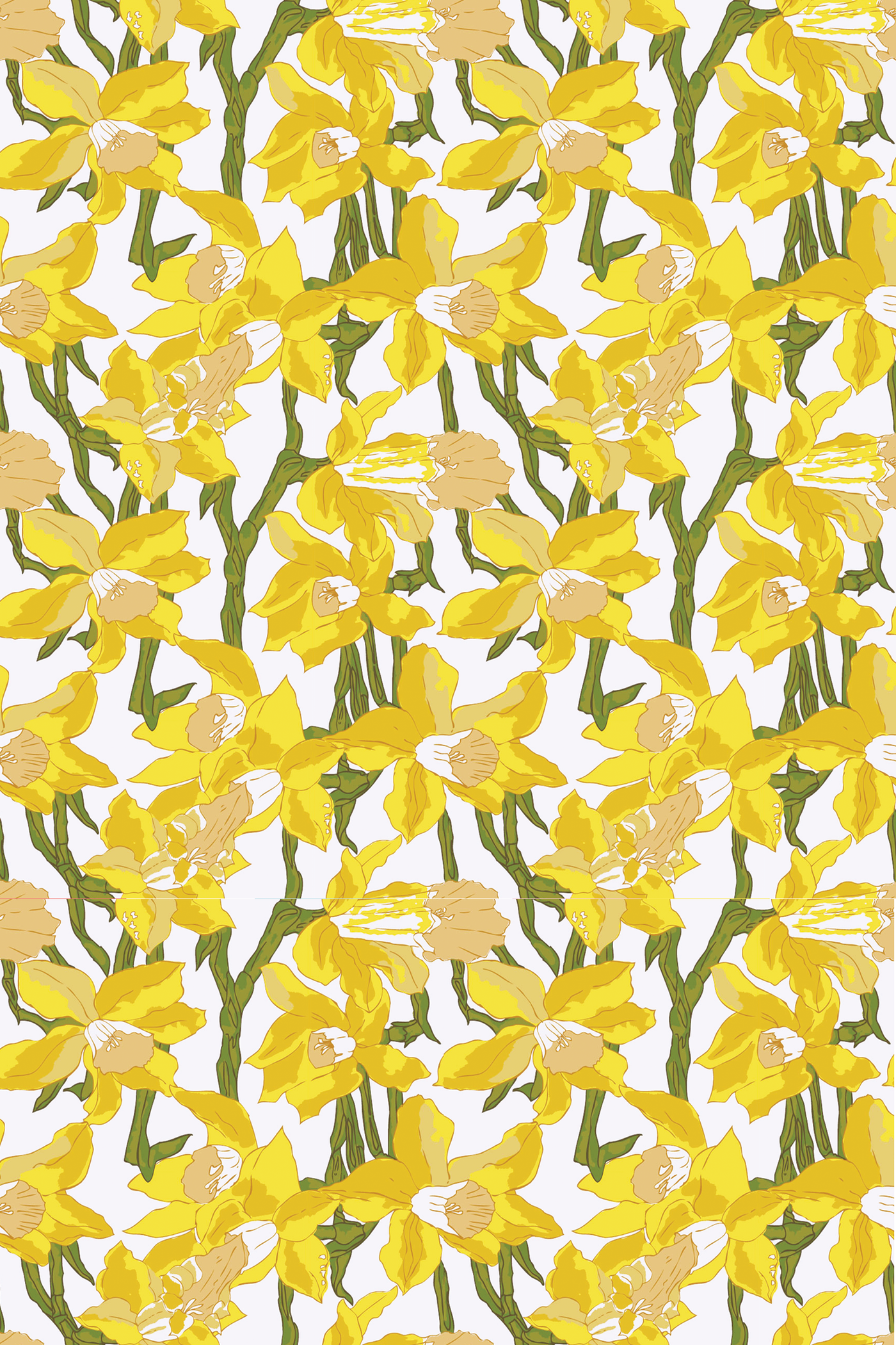 Daffodils Traditional Wallpaper Wallpaper Katie Kime