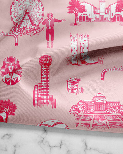 Dallas Tea Towel Set Tea Towel Blue Pink Katie Kime