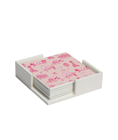 Dallas Toile Coaster Set Coaster Set Katie Kime