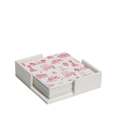 Dallas Toile Coaster Set Coaster Set Katie Kime