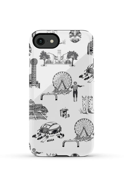 Dallas Toile iPhone Case Phone Case Black / iPhone SE (2022) / Tough Katie Kime