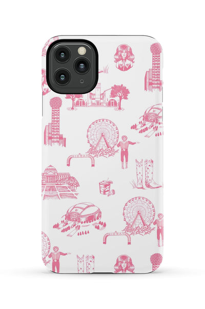 Dallas Toile iPhone Case Phone Case Pink / iPhone 11 Pro Max / Tough Katie Kime