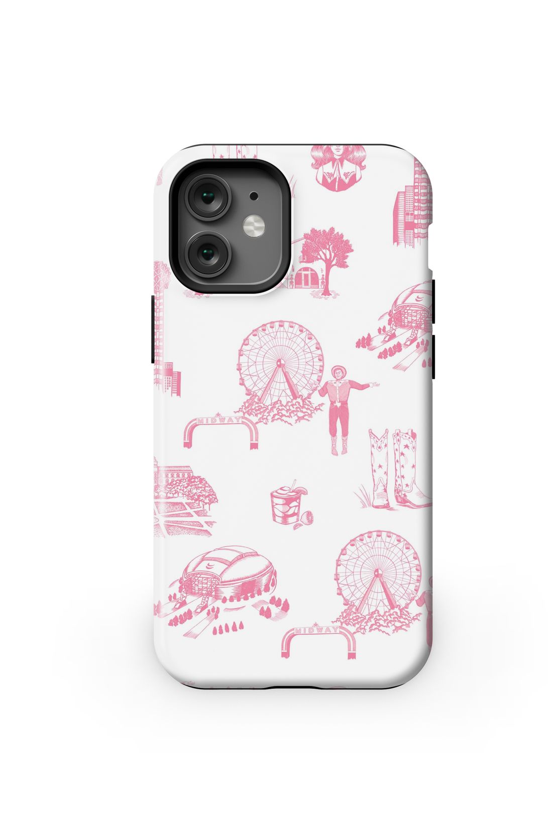 Dallas Toile iPhone Case Phone Case Pink / iPhone 12 Mini / MagSafe Tough Katie Kime