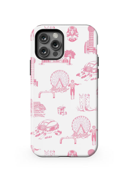 Dallas Toile iPhone Case Phone Case Pink / iPhone 12 Pro / MagSafe Tough Katie Kime