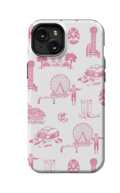 Dallas Toile iPhone Case Phone Case Pink / iPhone 15 Plus / Tough Katie Kime