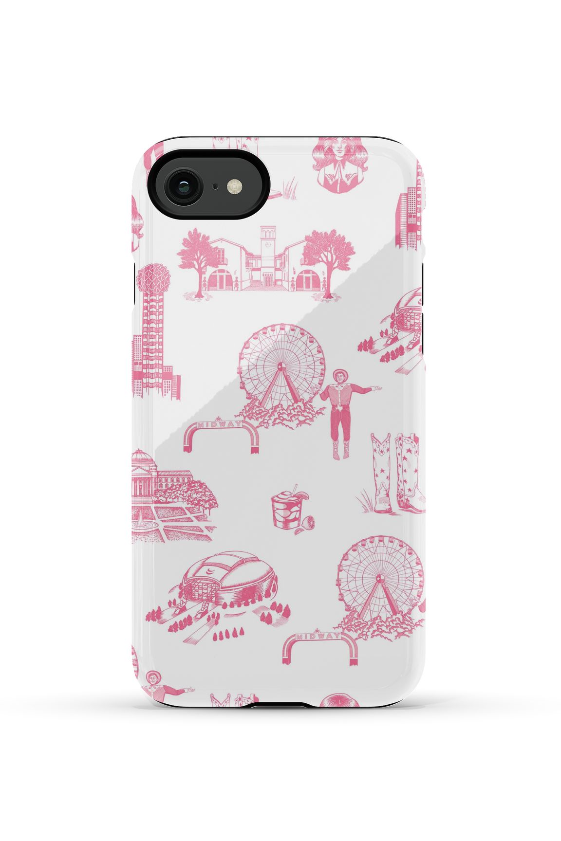 Dallas Toile iPhone Case Phone Case Pink / iPhone SE (2022) / Tough Katie Kime