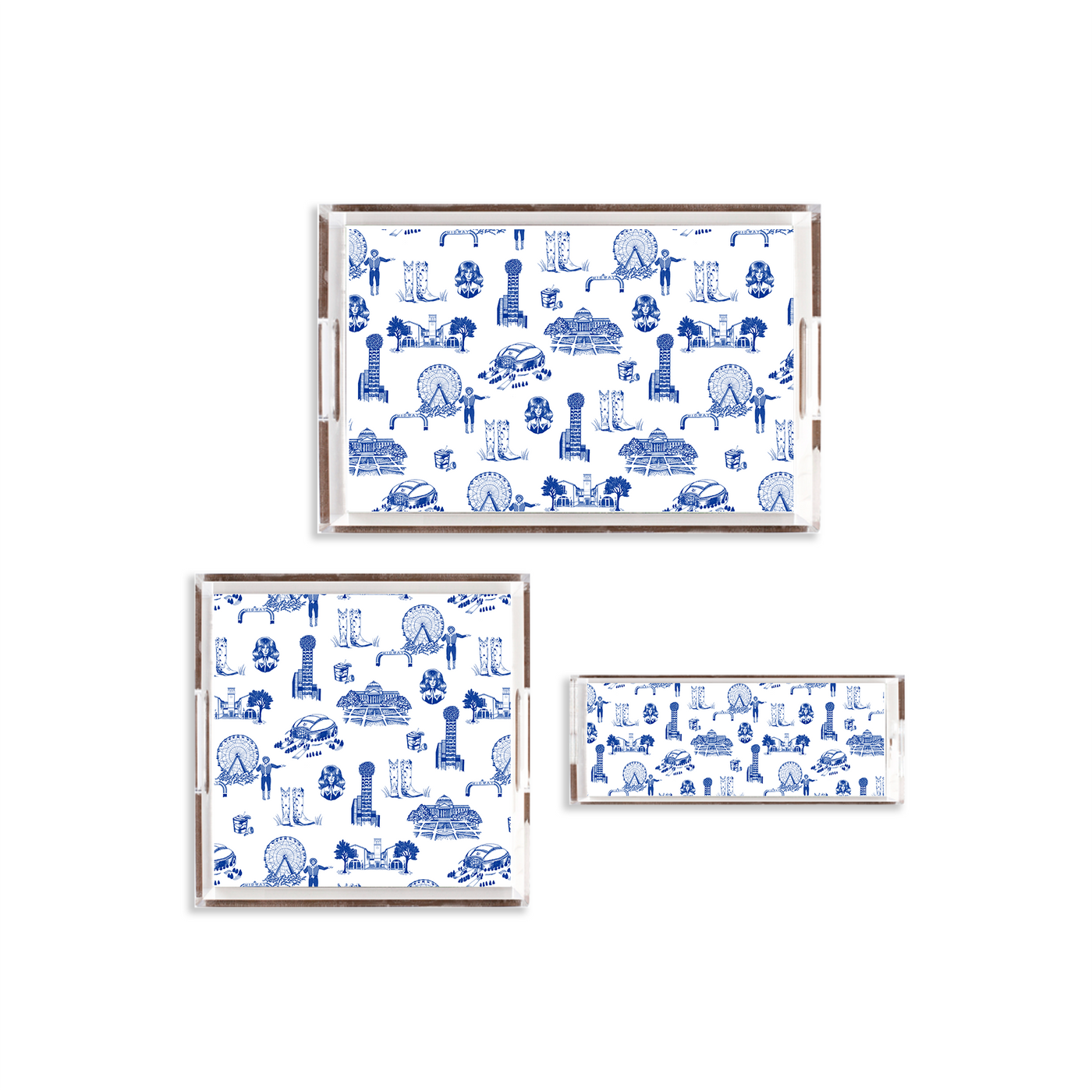 Dallas Toile Lucite Tray Lucite Trays Katie Kime