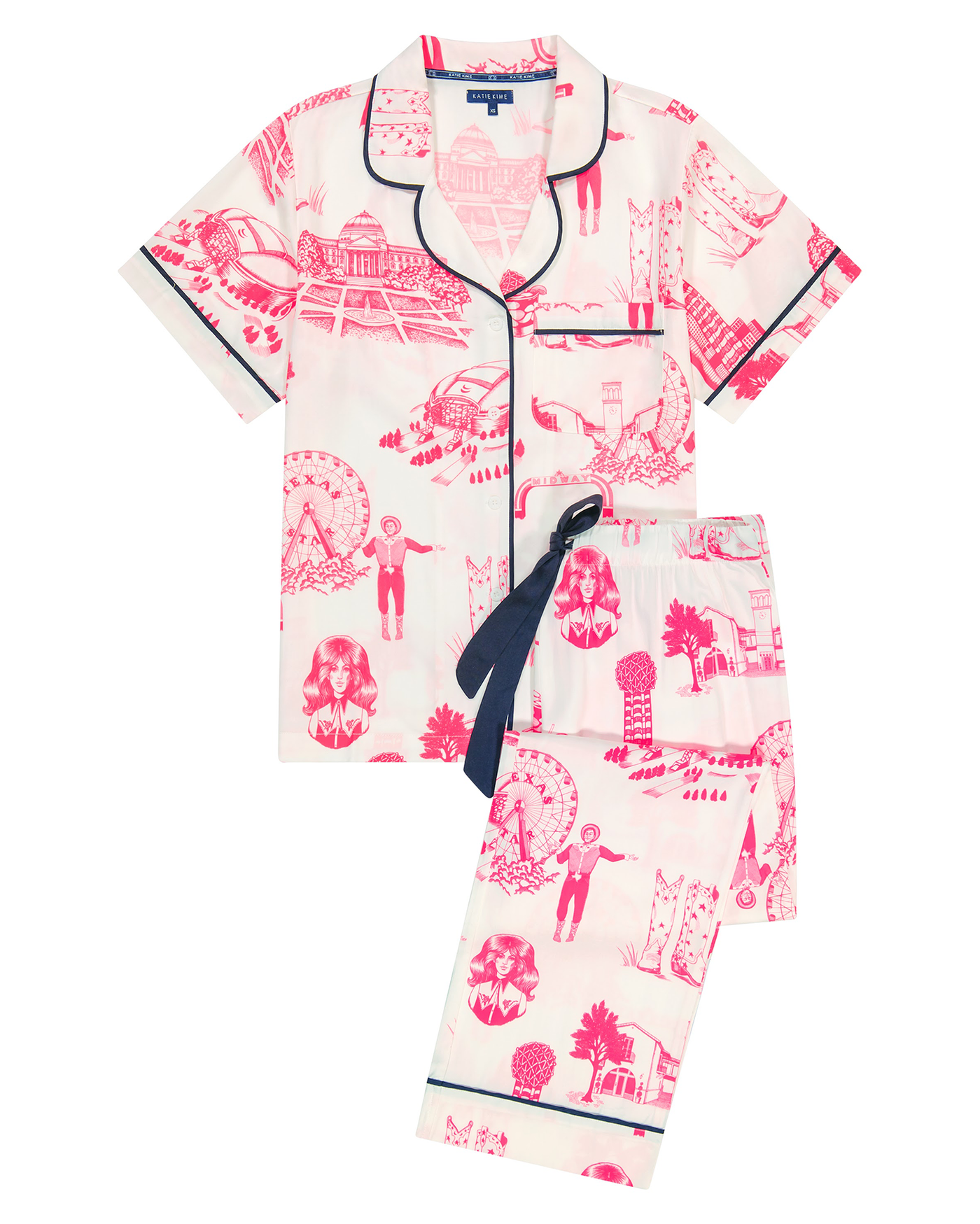 Dallas Toile Pajama Set Pajama Set Katie Kime